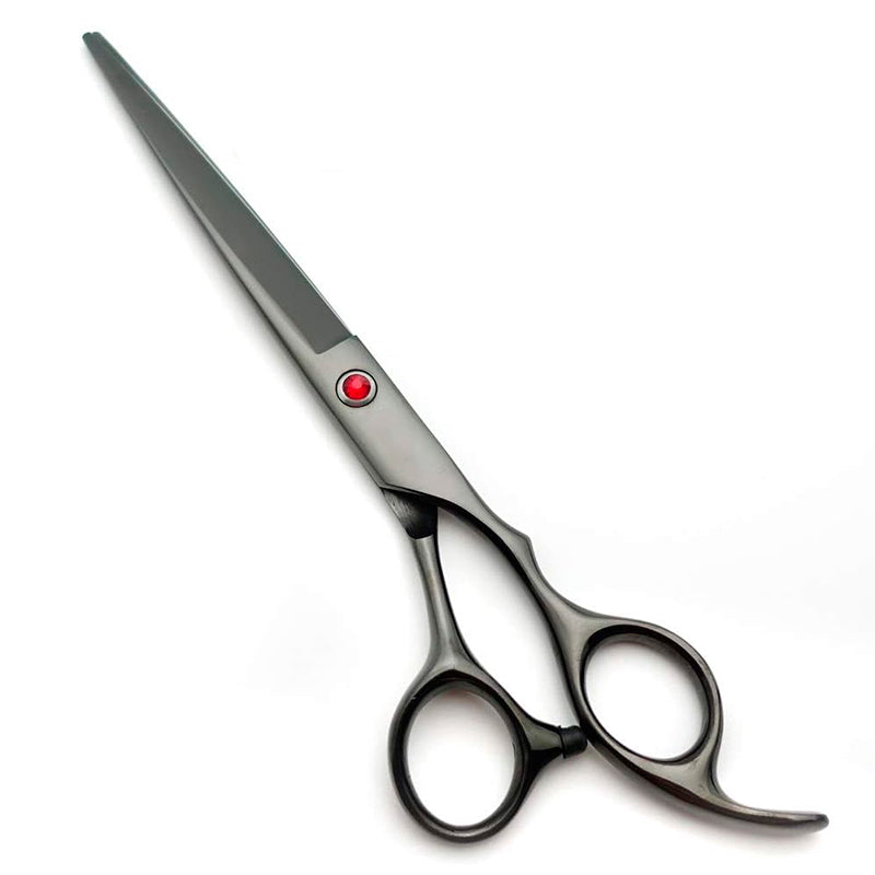 Hundehaarschere Professionelle 7,0 Zoll mit Ausdünnung Schere für die Pflege Curved Haustier Haarschere