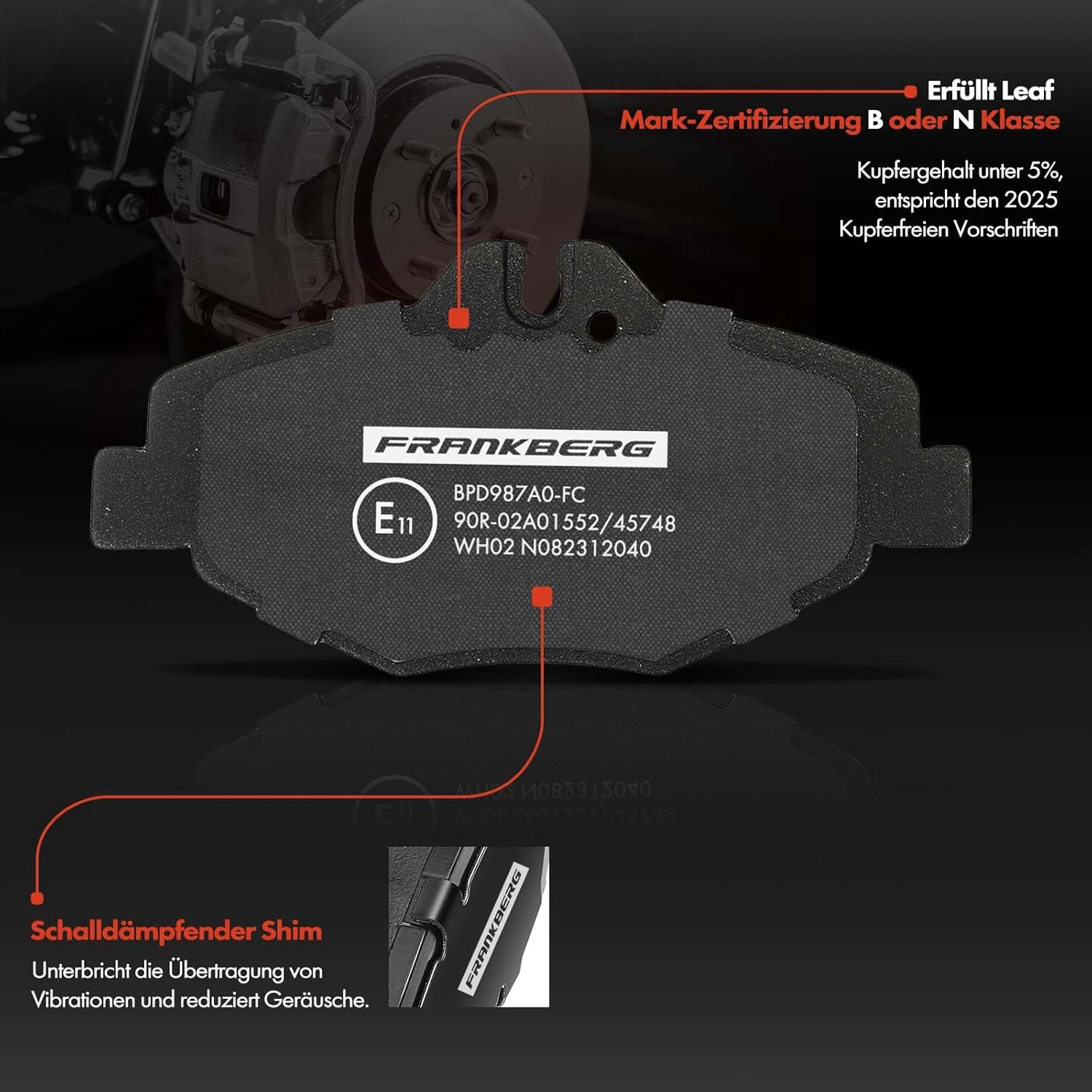 2x Bremsscheiben + 4x Bremsbeläge Vorderachse mit Bremsfett für Mercedes E-Klasse W211/S211 (2002-2009) – Ersatz für 0034209920
