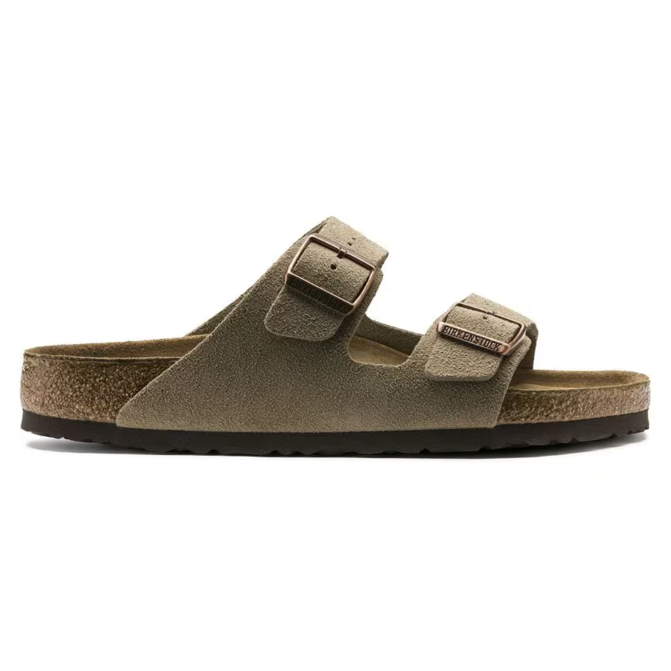 Arizona | Veloursleder Taupe – Bequeme Sandalen mit Weichem, Anatomisch Geformtem Fußbett