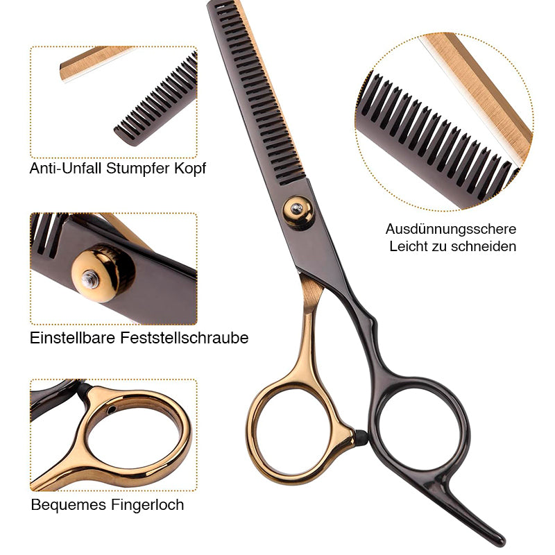 Friseurscheren-Set 10 in 1 für professionelle und Amateur-Haarschnitte
