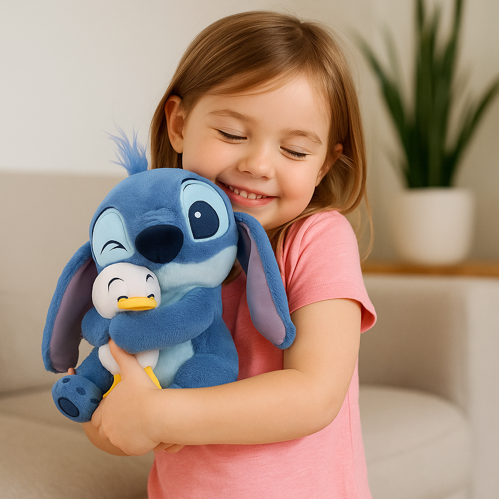 ForHomy- Stitch Kuscheltier 30 cm – Superweiches Plüschtier mit Ente – ideales Geschenk