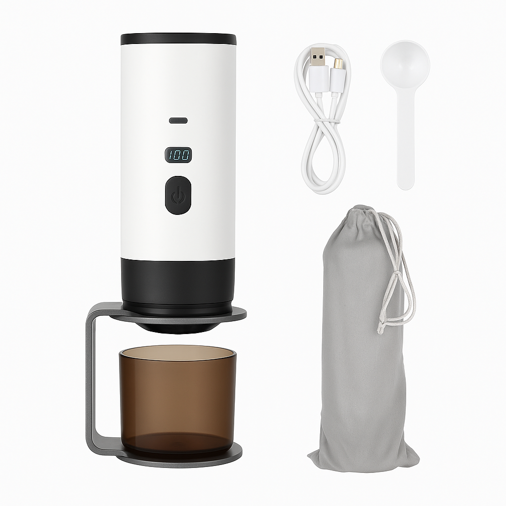 BrewGo™ – 3-in-1 Kabellose Tragbare Espressomaschine, 7800 mAh
