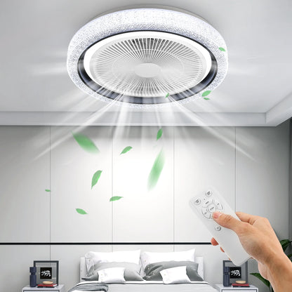 LED Deckenventilator mit Licht – RGB, Dimmbar, Fernbedienung