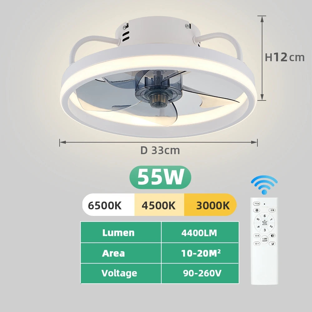 LED Deckenventilator Mit Licht – Fernbedienung, Dimmbar, Schlafzimmer, Wohnzimmer 5