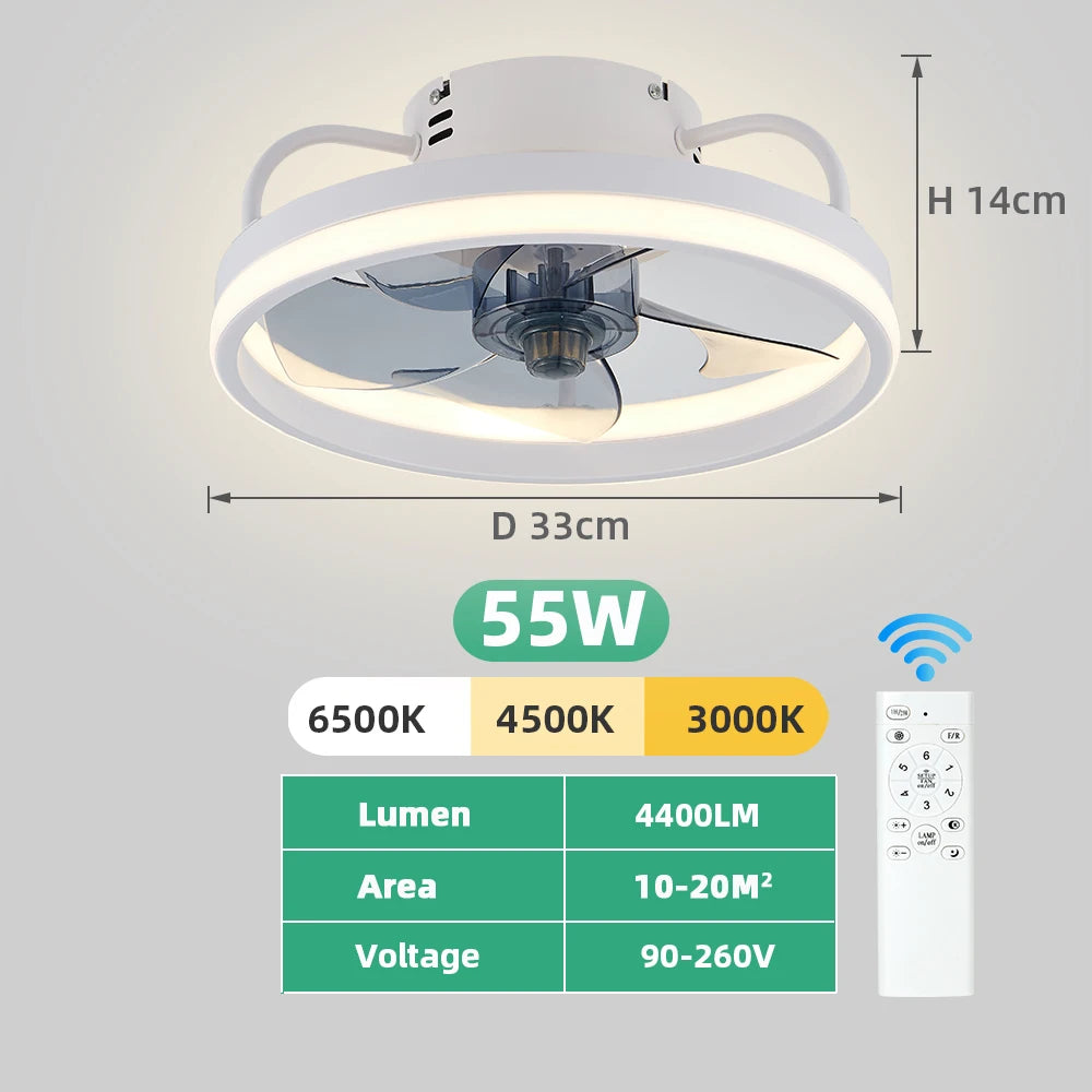LED Deckenventilator Mit Licht – Fernbedienung, Dimmbar, Schlafzimmer, Wohnzimmer 6