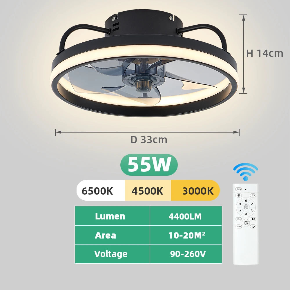 LED Deckenventilator Mit Licht – Fernbedienung, Dimmbar, Schlafzimmer, Wohnzimmer 7