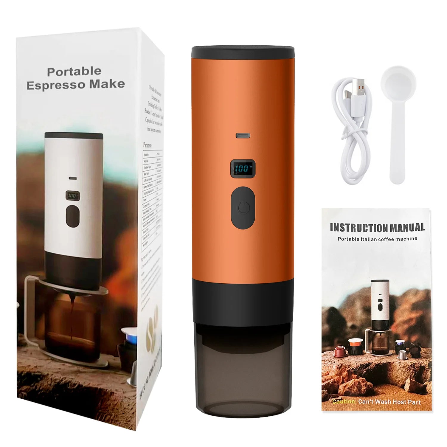 BrewGo™ – 3-in-1 Kabellose Tragbare Espressomaschine, 7800 mAh