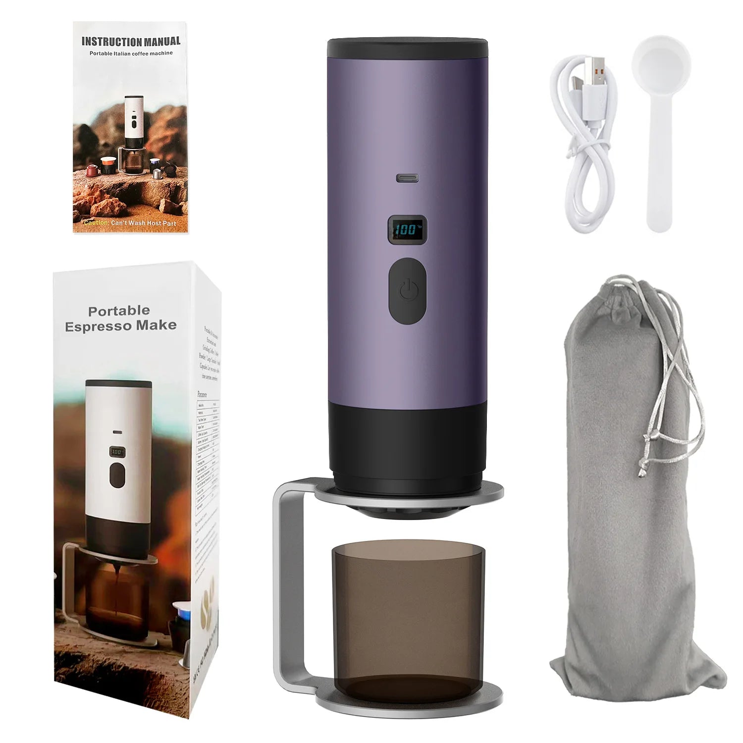 BrewGo™ – 3-in-1 Kabellose Tragbare Espressomaschine, 7800 mAh