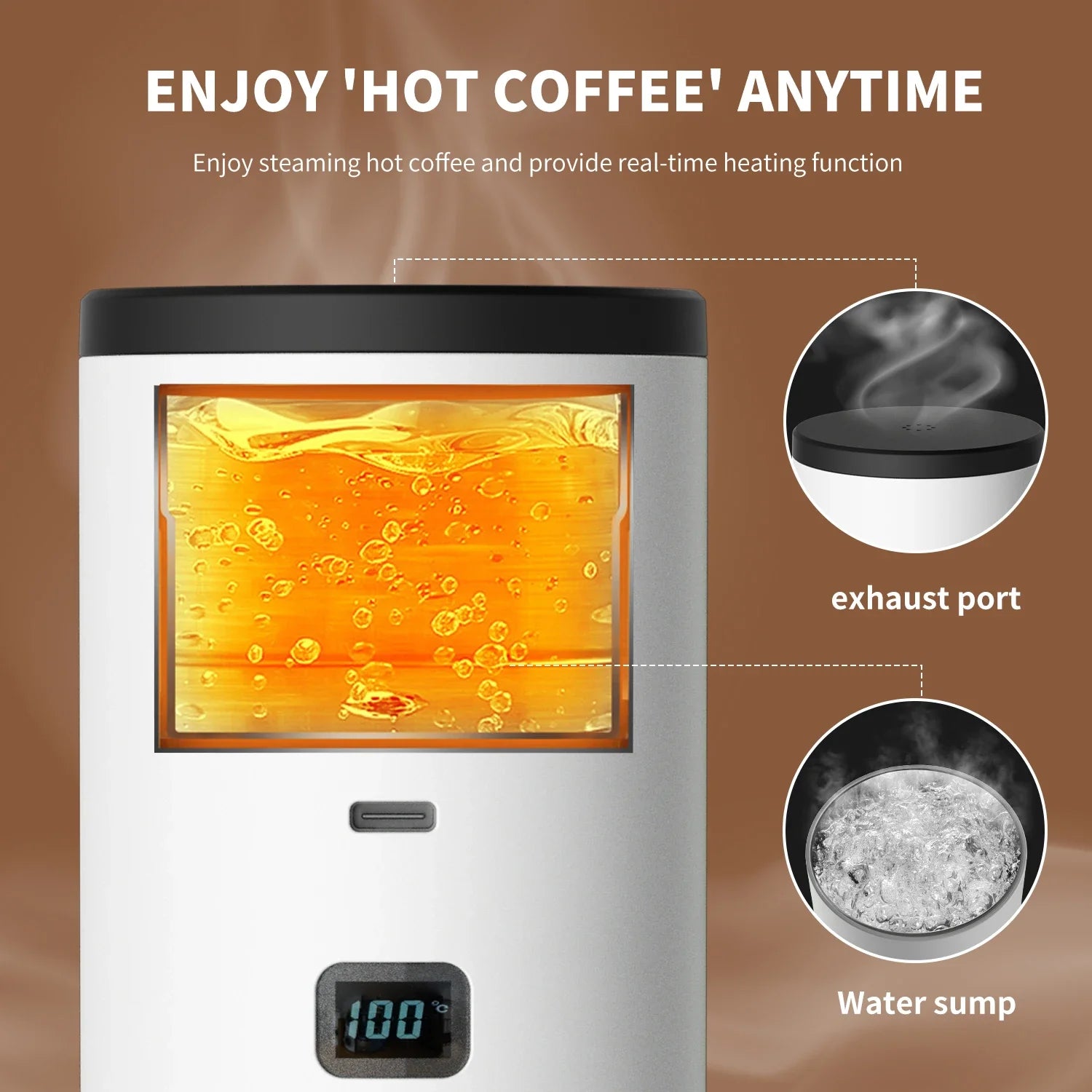 BrewGo™ – 3-in-1 Kabellose Tragbare Espressomaschine, 7800 mAh