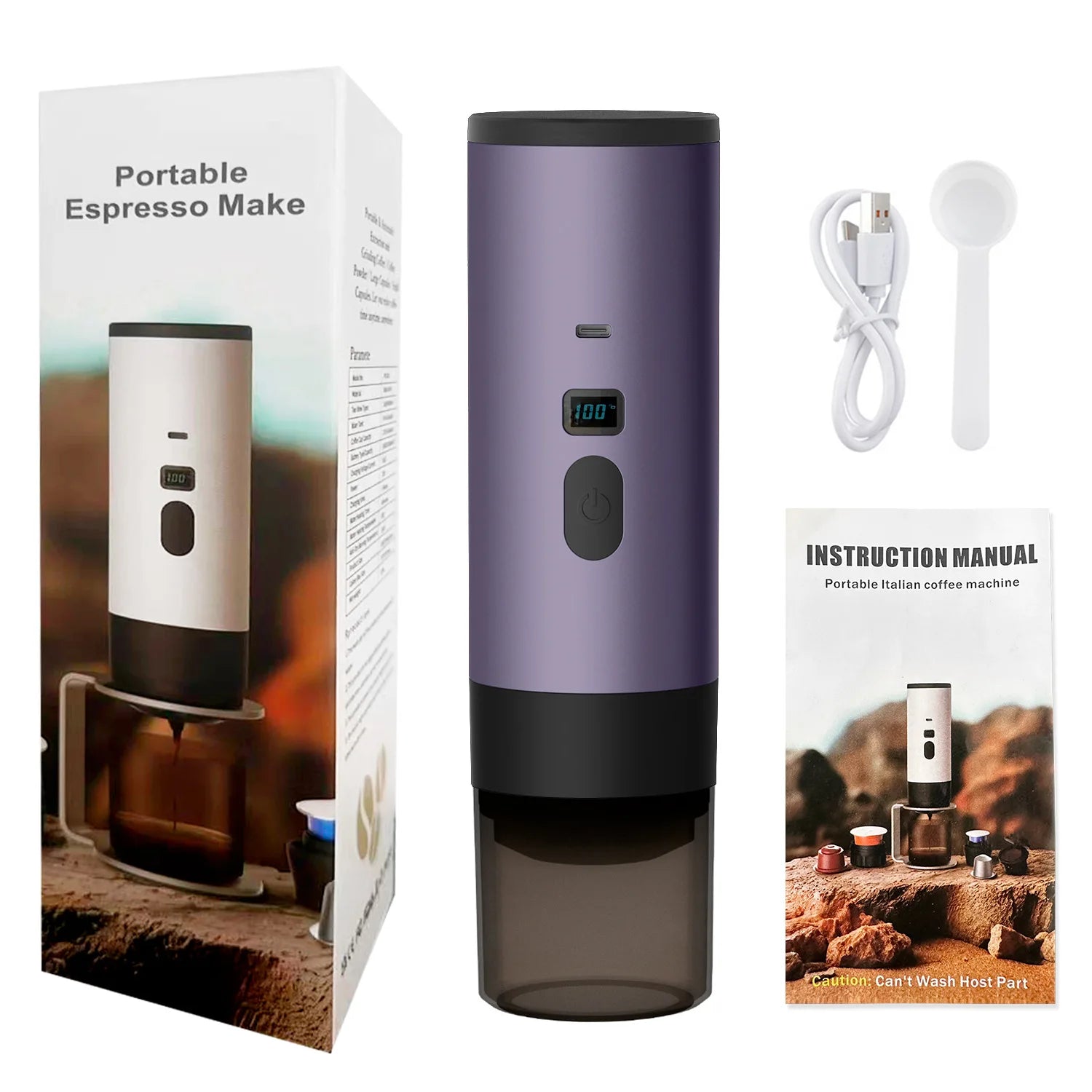 BrewGo™ – 3-in-1 Kabellose Tragbare Espressomaschine, 7800 mAh