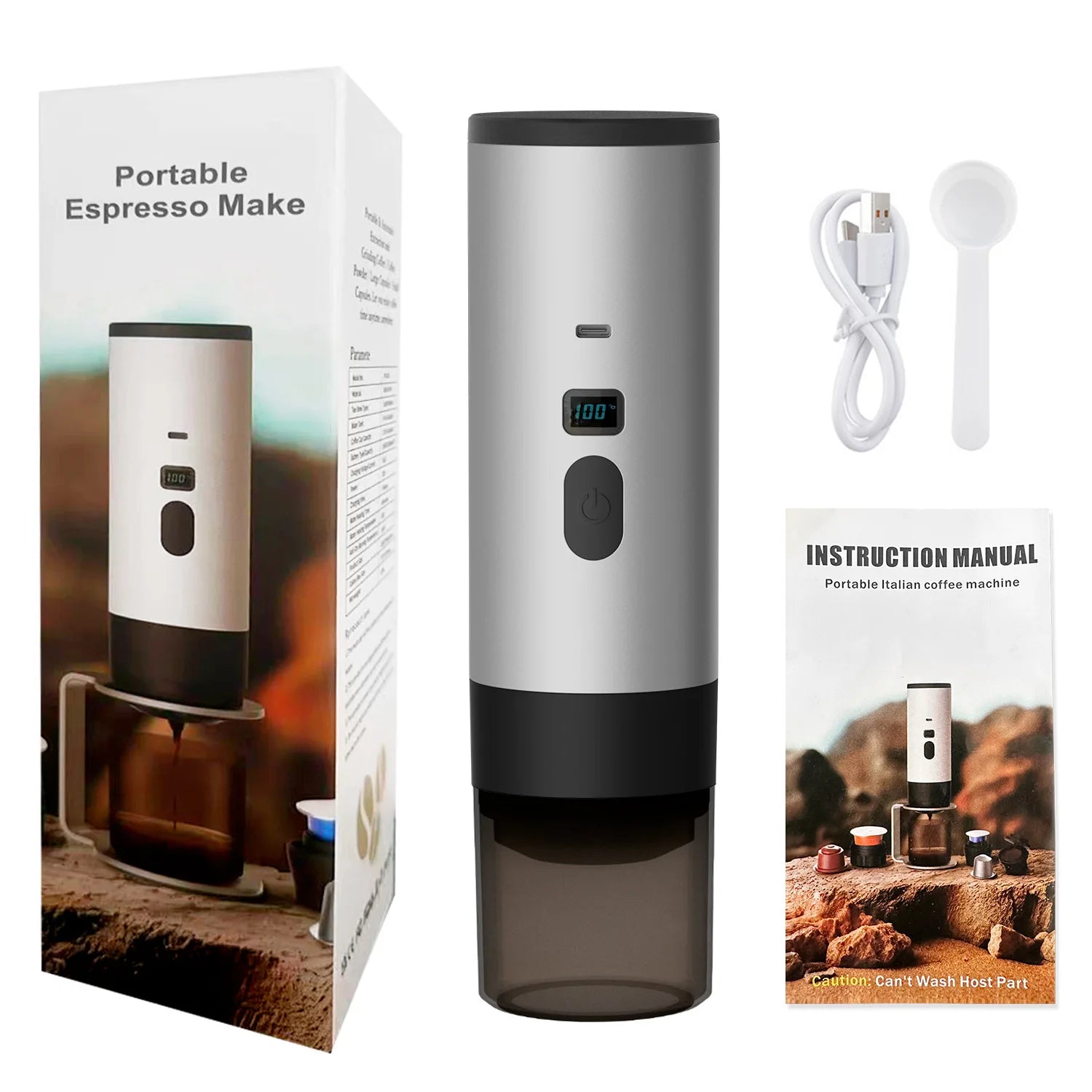 BrewGo™ – 3-in-1 Kabellose Tragbare Espressomaschine, 7800 mAh