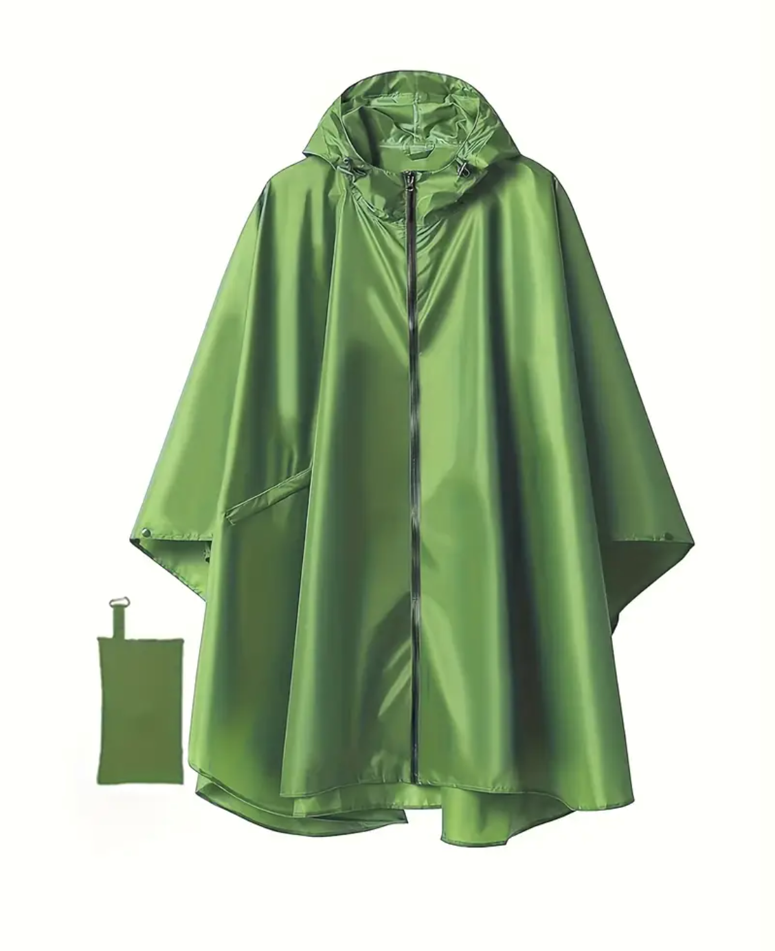 Regenponcho Grün – Unisex, Wasserdicht