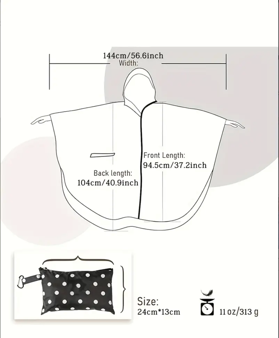 Regenponcho Grün – Unisex, Wasserdicht