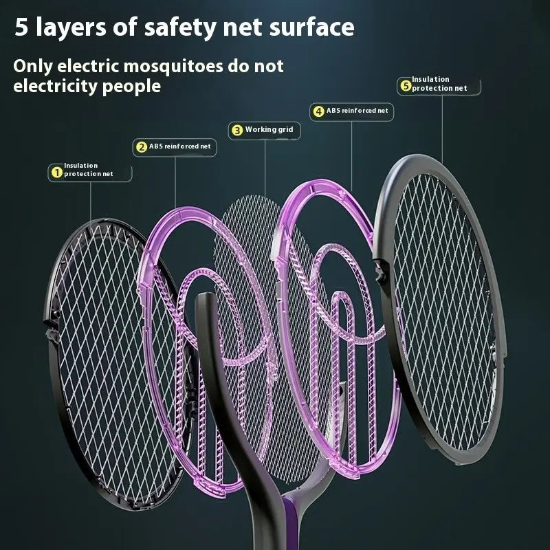 Elektrische Fliegenklatsche mit Teleskopgriff – UV-Licht, Wiederaufladbar
